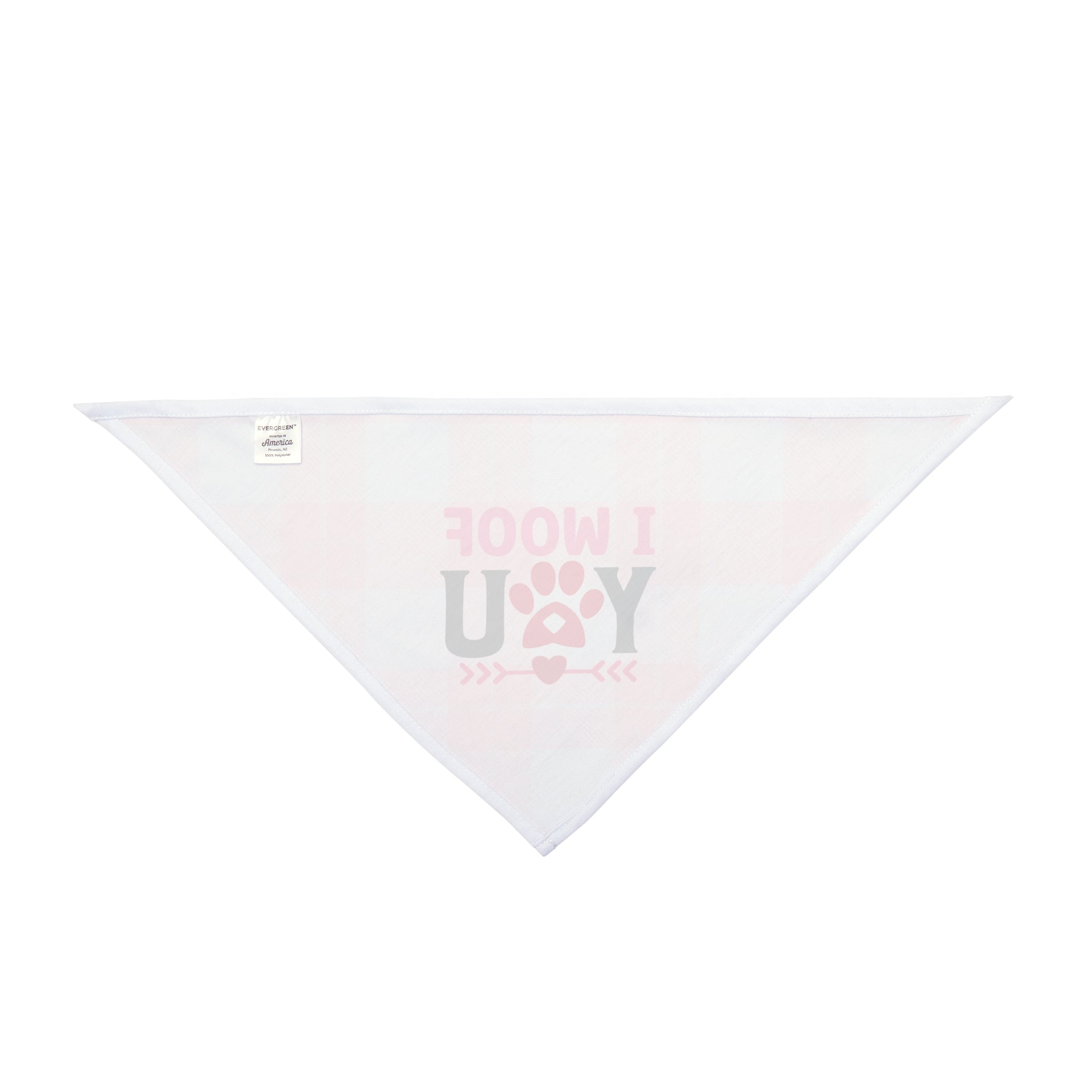 Pet Bandana - "I Woof You" Pink Gingham Dog Bandana | Cute Valentine's Day Pet Accessory