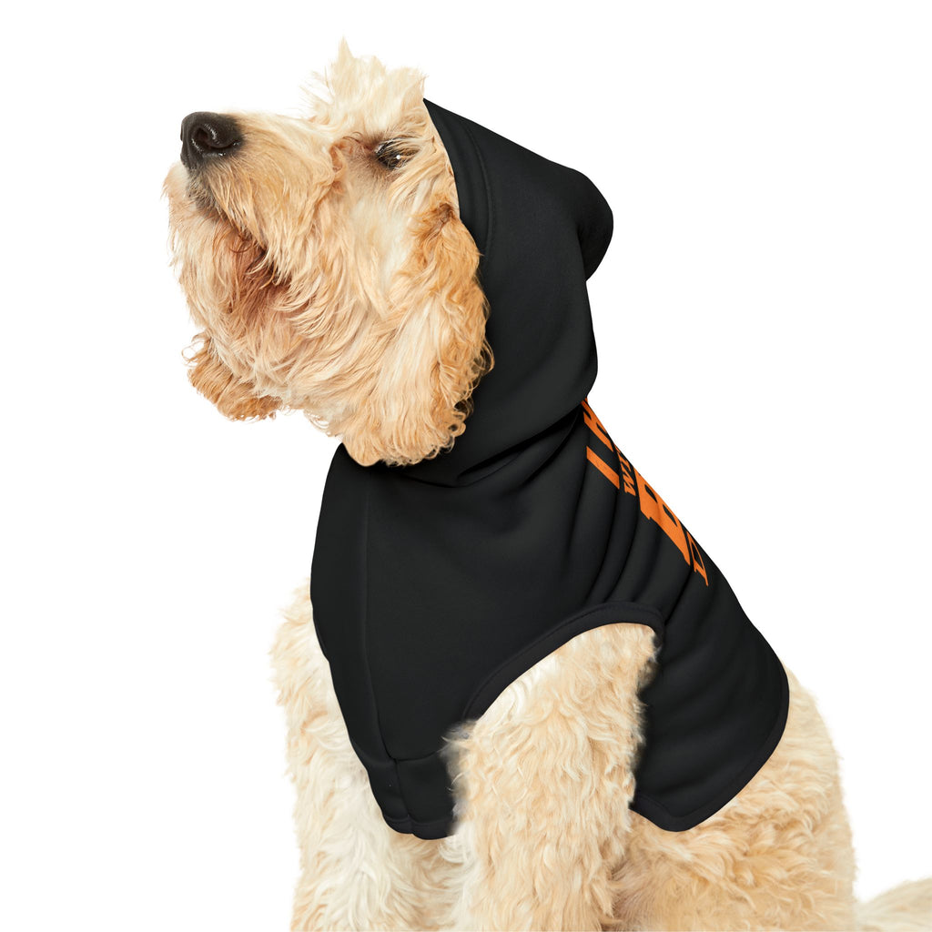 Pet Hoodie — "I Hunt With The Big Dogs" Black Dog Hoodie for Small Pets