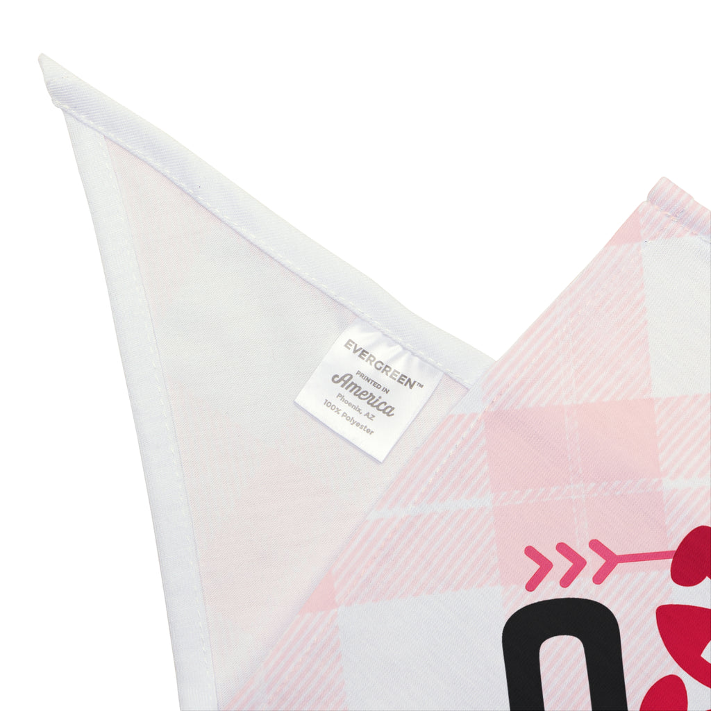 Pet Bandana - "I Woof You" Pink Gingham Dog Bandana | Cute Valentine's Day Pet Accessory